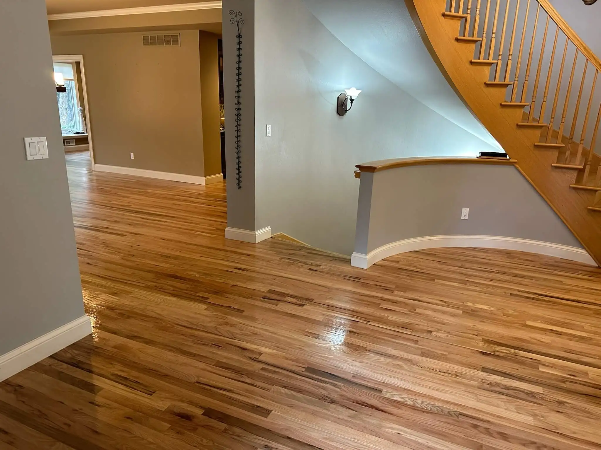 Newly Refinished oak hardwood floor